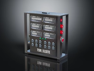 TSR ELITE Professional Equipment With Multiple Displays Buttons Red Knobs And Metal Frame 3d model