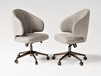 Modern Office Chair Leisure Chair Dining Chair Roller Wheelchair Decorative Chair 3d model