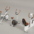 Different Styles Of Modern Exercise Bikes With White Frames Digital Consoles And Brown Seats