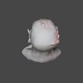 Game Movie Character Detailed Head Sculpture With Wrinkled Face And Curly Beard