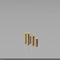 Beige Cylindrical Decorative Candles With Wax Drips On Dark Surface