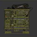 MK48 MOD7 Military Weapon Control Device With Green Casing And Interface Panels