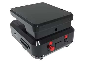 Black Compact Electronic Device With Red Control Buttons And Interface Ports 3d model