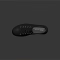 Black Low Top Casual Sports Shoes With Shoelaces Comfortable Design For Daily Wear