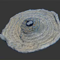 Decorative Shell Shaped Home Decor With Woven Texture Gemstone And Pearl Accents