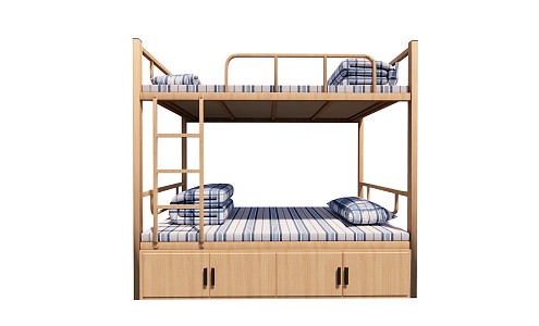 Modern Bed-and-Bed Dormitory Bed-and-Bed 3d model