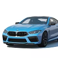 Blue BMW Two Door Sports Car With Sleek Design And Alloy Wheels