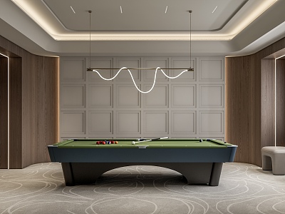 Modern Billiard Room Clubhouse Billiard Room 3d model