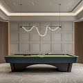 Modern Billiard Room Clubhouse Billiard Room 3d model