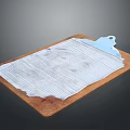 Brown Clipboard Holding Crumpled Paper With Blue Clip And Stains