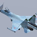 Military Fighter Jet With Open Cockpit Mounted Missiles And Red Star Emblems On Wings