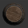 Traditional Wooden Barrel With Metal Hoops And Rustic Surface Texture