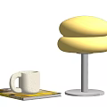Nordic Table Lamp Cream Table Lamp Middle Ancient Table Lamp 3d model