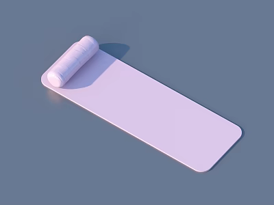 Pink Notepad With White Scroll On Light Blue Background For Daily Use 3d model