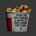 Crispy Kentucky Fried Chicken Pieces In Colonel Sanders Original Recipe Bucket