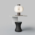 Modern Sofa Waist Drum Side Lamp 3d model