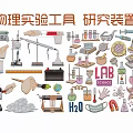Physical experiment tool teaching aid magnet microscope research device 3d model