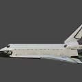Space Shuttle With Silver And Black Exterior Aerodynamic Design Wings And Tail