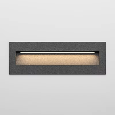Modern Sleek Wall Light With Black Frame And Rectangular LED Glow 3d model