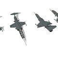 F104g Fighter Aircraft Berlin Air Force Fighter Aircraft Starfighter J-10 J-15 Aircraft Fighter Ornaments Toys 3d model