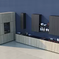 Modern Kitchen Cabinet Design With Wooden Finish And Wall Mounted Storage Units