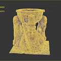 Intricate Hand Carved Sculpture Featuring Royal Figure With Crown Scepter And Attendants