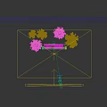 Popular Photo Check-in Spot With Pink Cherry Blossom Decor And Cartoon Elements