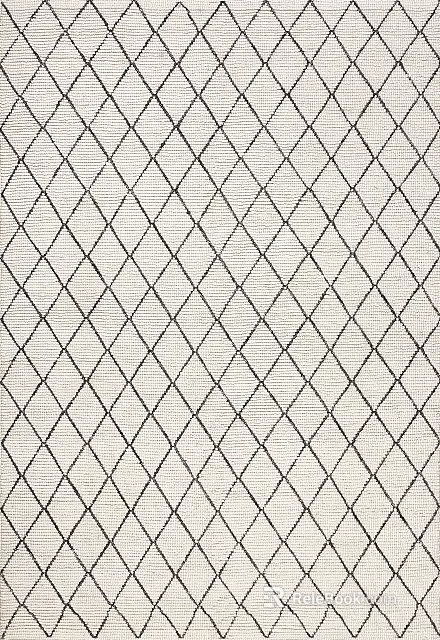 Modern Square Rug With Diamond Pattern Geometric Design In Neutral Tones 3d model