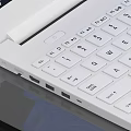 Three Modern Black And White Laptops With Blue Abstract Screens On Table