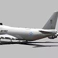 U.S. Air Force Fighter Jet With White Body Multiple Engines And Tail Insignia