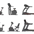 Fitness Equipment Collection With Treadmills Stationary Bikes And Elliptical Trainers For Home Gym