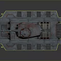 Vintage Military Tank Featuring Number 522 And Cross Markings On Rusty Exterior