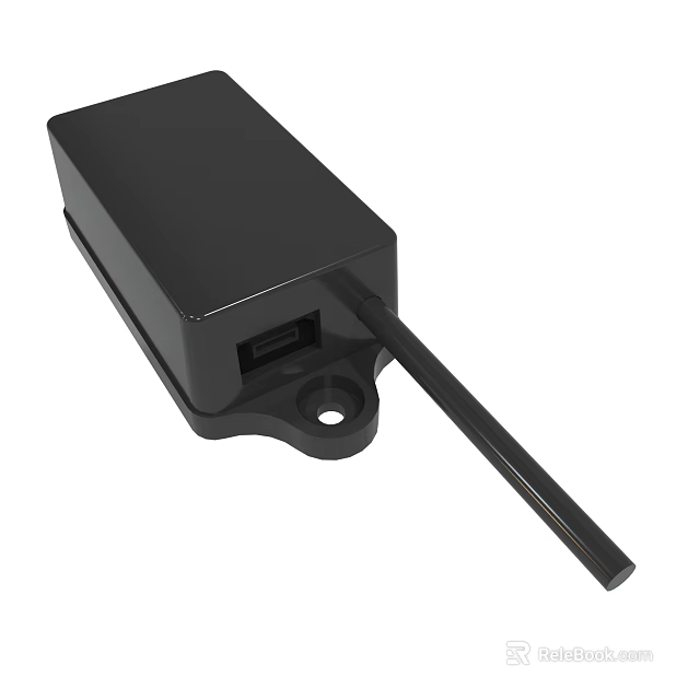 Black Electronic Device With USB Port And Long Extended Rod 3d model 