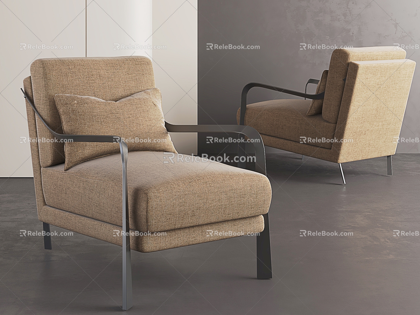 modern sofa single sofa sofa leisure sofa 3d model