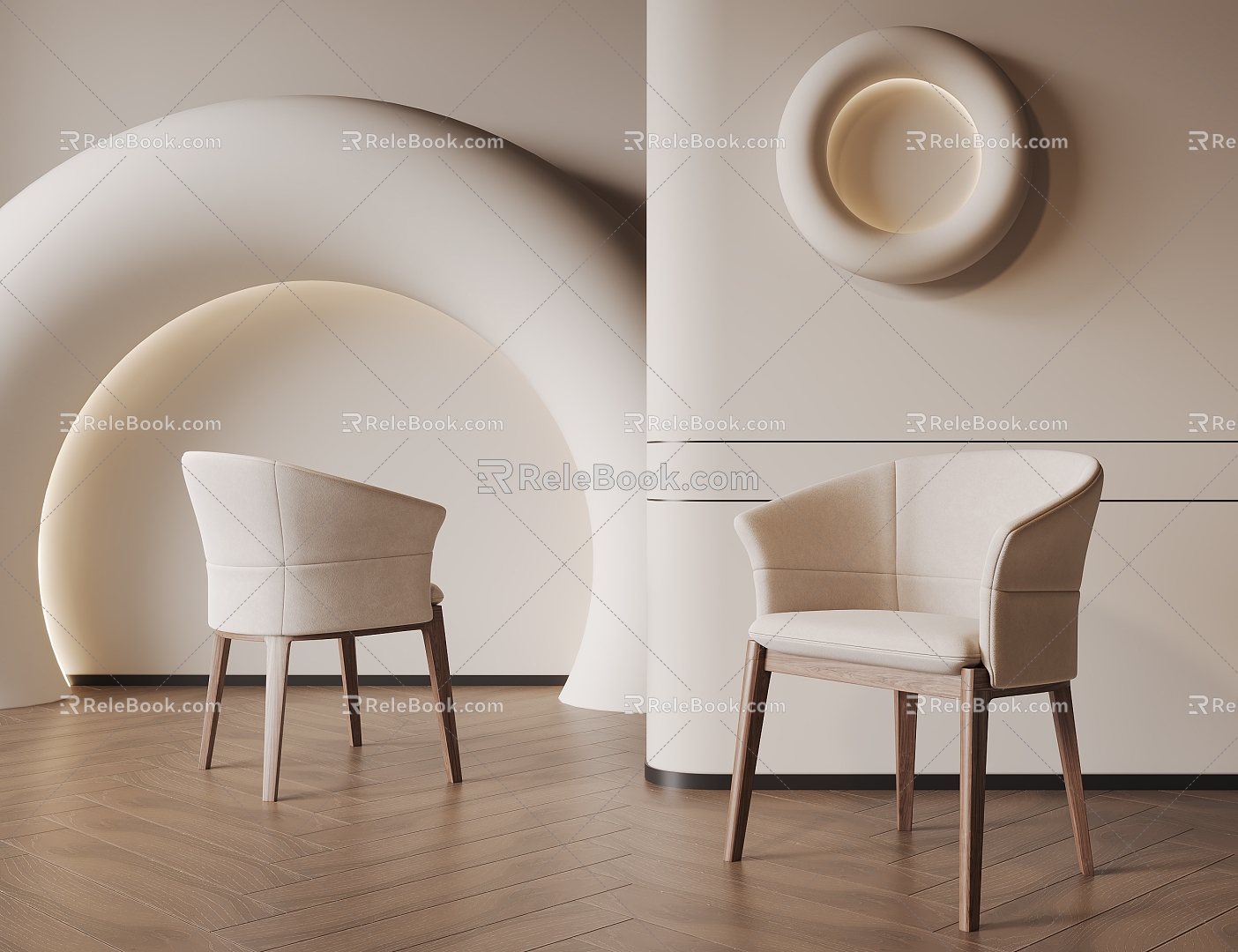 Dining Chair Single Chair Leisure Chair 3d model