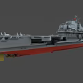 Modern Aircraft Carrier With Flight Deck And Fighter Jets On Board