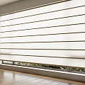 Modern White Venetian Blinds For Large Window In Bright Interior With Wooden Floor