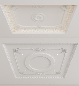 European-style ceiling 3d model