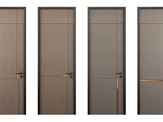 Modern swing door single door 3d model