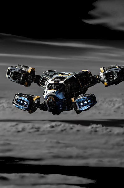 modern spaceship spaceship 3d model