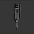 Water Vessel with Silver Gray Hull Red Bottom and Top Antenna Weaponry