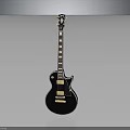 Premium Electric Guitar With Black Gloss Finish Gold Accents And Smooth Playing Neck