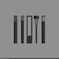 Modern Black Outdoor Pillar Lights With Various Designs And Transparent Lampshades