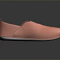 Pink Leather Slip On Shoes With Red Lining White Sole Simple Casual Daily Wear Design