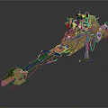 Intricate Industrial Metal Mechanical Device With Arm Gears Pipes And Components