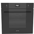 Black Ariston Oven With Control Knobs And Digital Display For Modern Kitchen