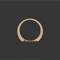 Shiny Golden Ring with Engraved NFT Lettering and Smooth Surface as Stylish Lifestyle Product