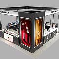 Modern Beauty Cosmetics Store Interior With Glass Display Counters And Product Shelves