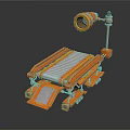 Industrial Equipment Orange Crawler Type With Conveyor Belt Top Mounted Sensor