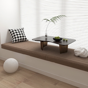 Modern Bay Window Mat 3d model